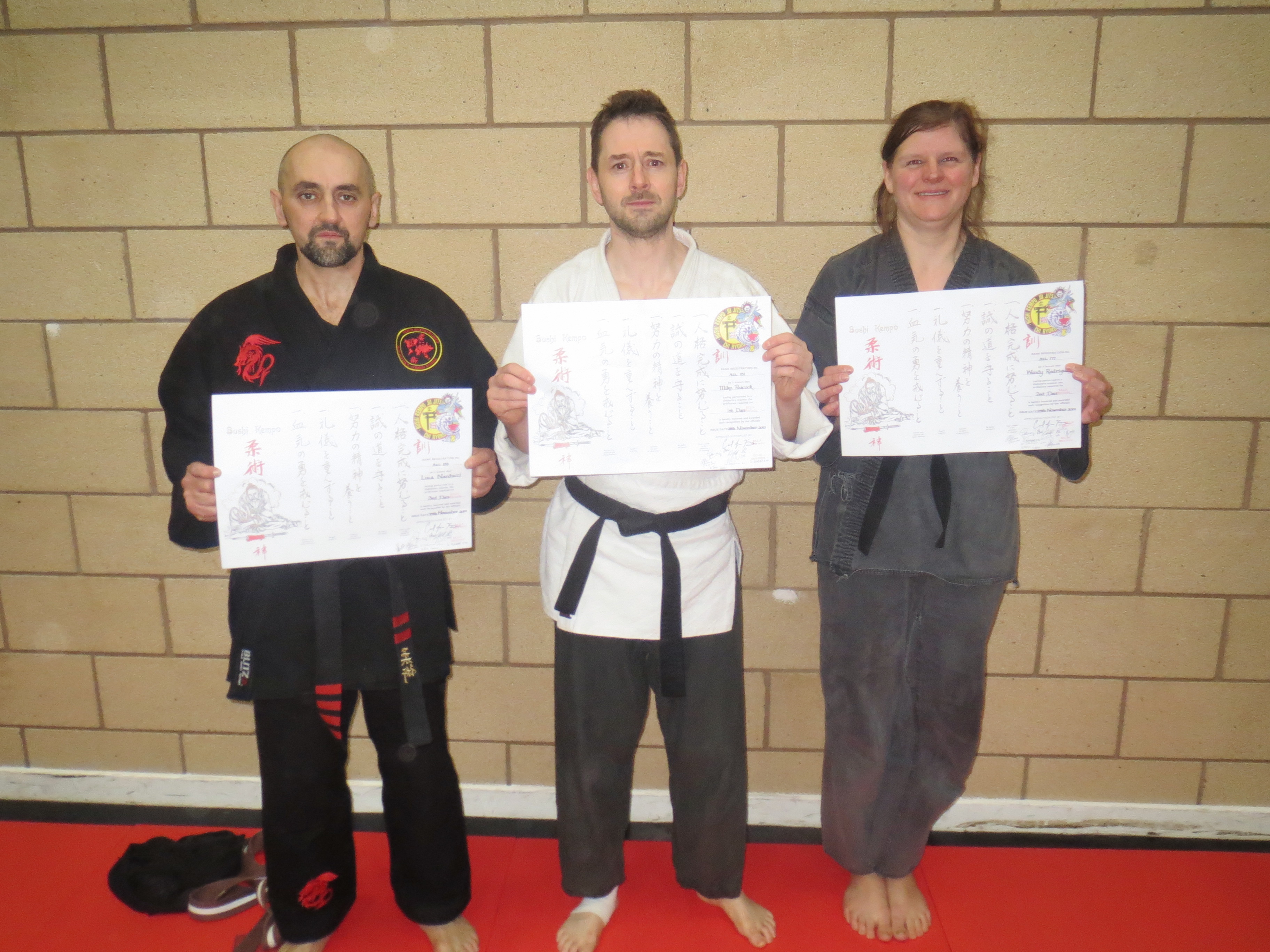 New Dan grades awarded at Stoke Seminar